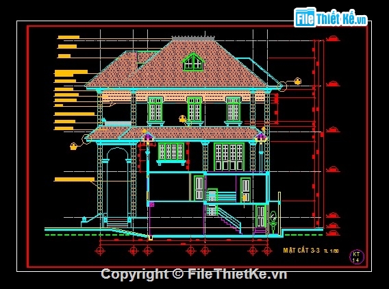 Bản vẽ autocad,biệt thự hiện đại,biệt thự đẹp,nhà 2 tàng